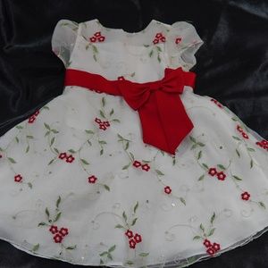 Toddler Girls Floral Dress Size 2T Christmas